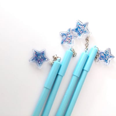 Glitter tähtikoriste kynä, 4 eri väriä